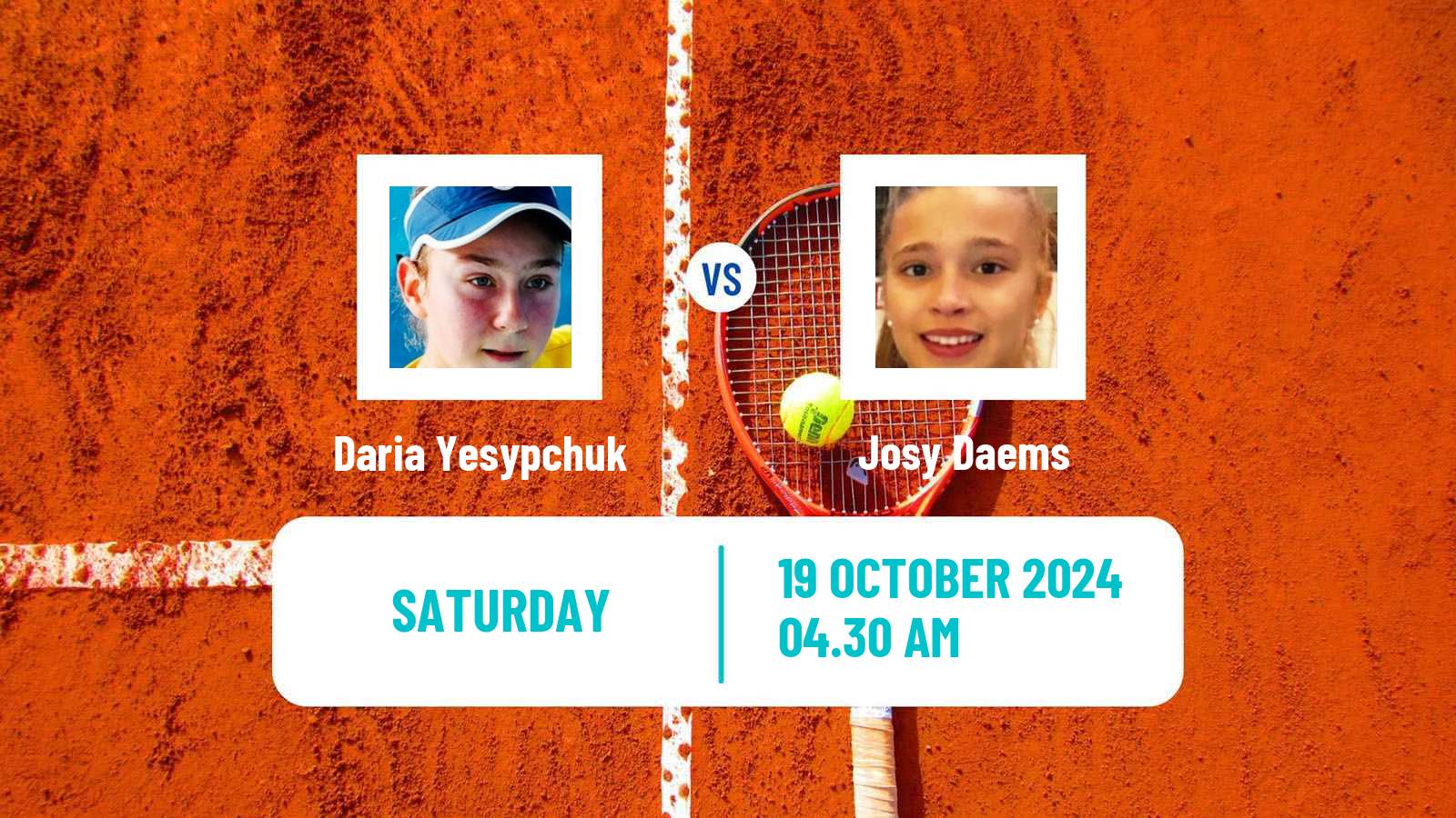 Tennis ITF W15 Monastir 40 Women Daria Yesypchuk - Josy Daems