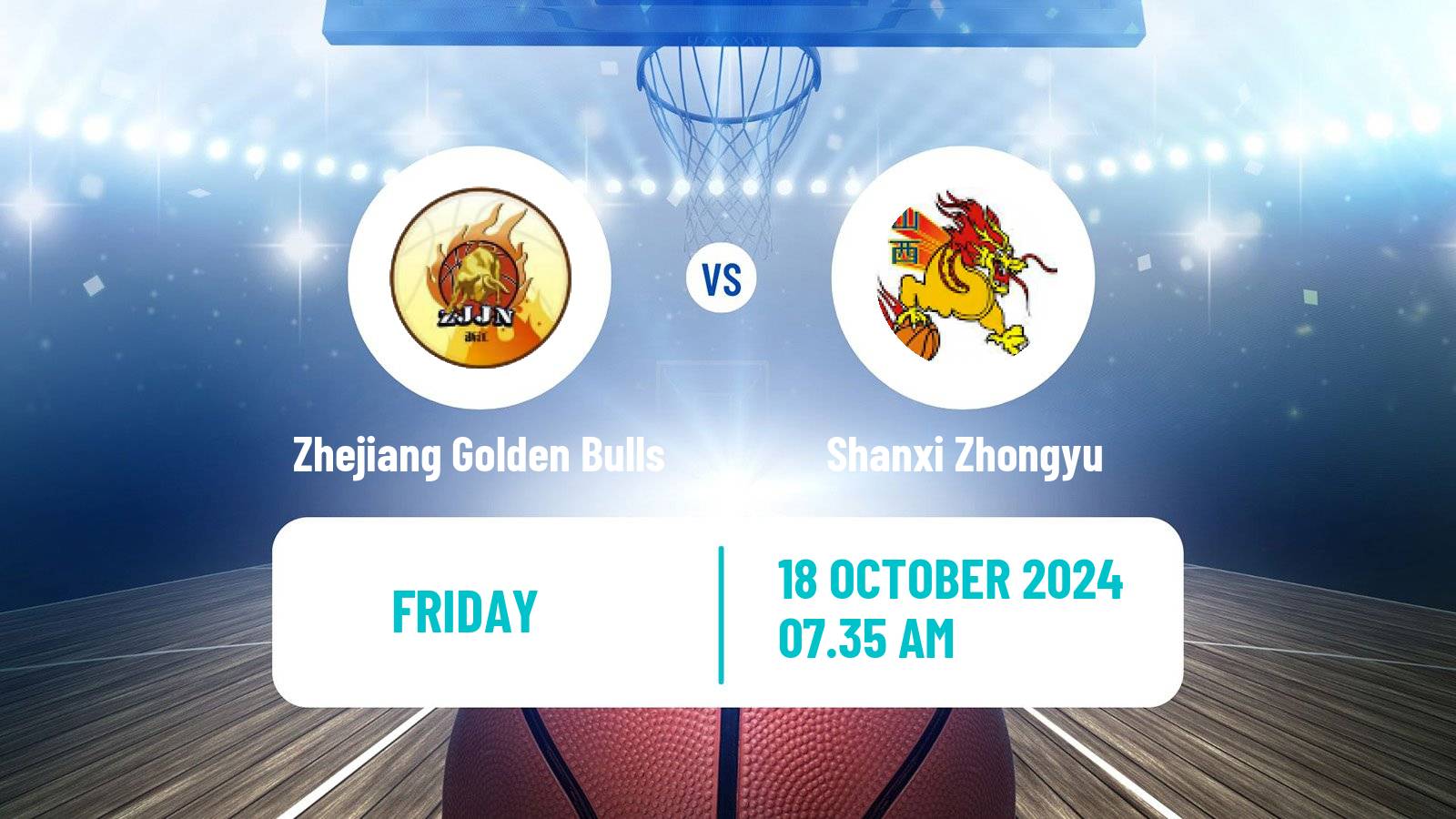 Basketball CBA Zhejiang Golden Bulls - Shanxi Zhongyu