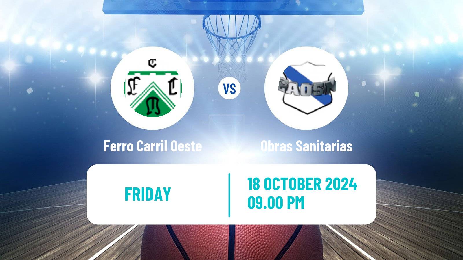 Basketball Argentinian LNB Ferro Carril Oeste - Obras Sanitarias