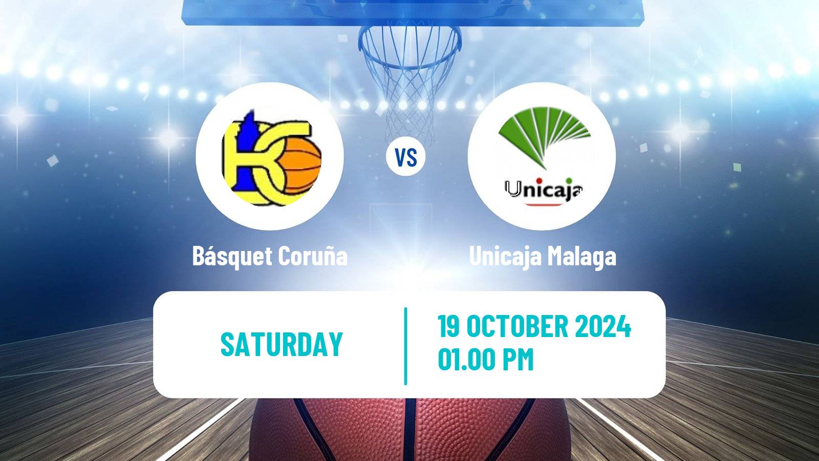 Basketball Spanish ACB League Básquet Coruña - Unicaja Malaga