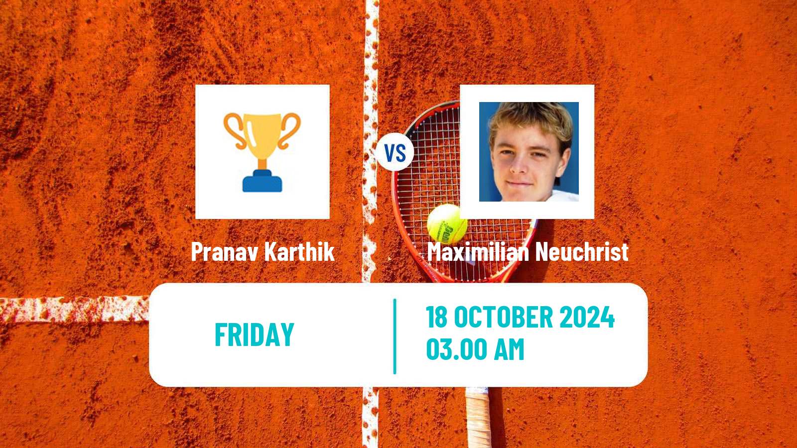 Tennis ITF M15 Kampala Men Pranav Karthik - Maximilian Neuchrist