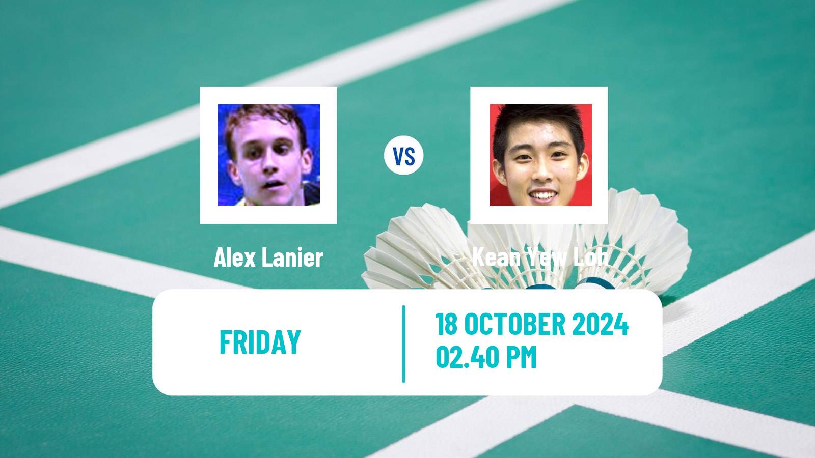 Badminton BWF World Tour Denmark Open Men Alex Lanier - Kean Yew Loh