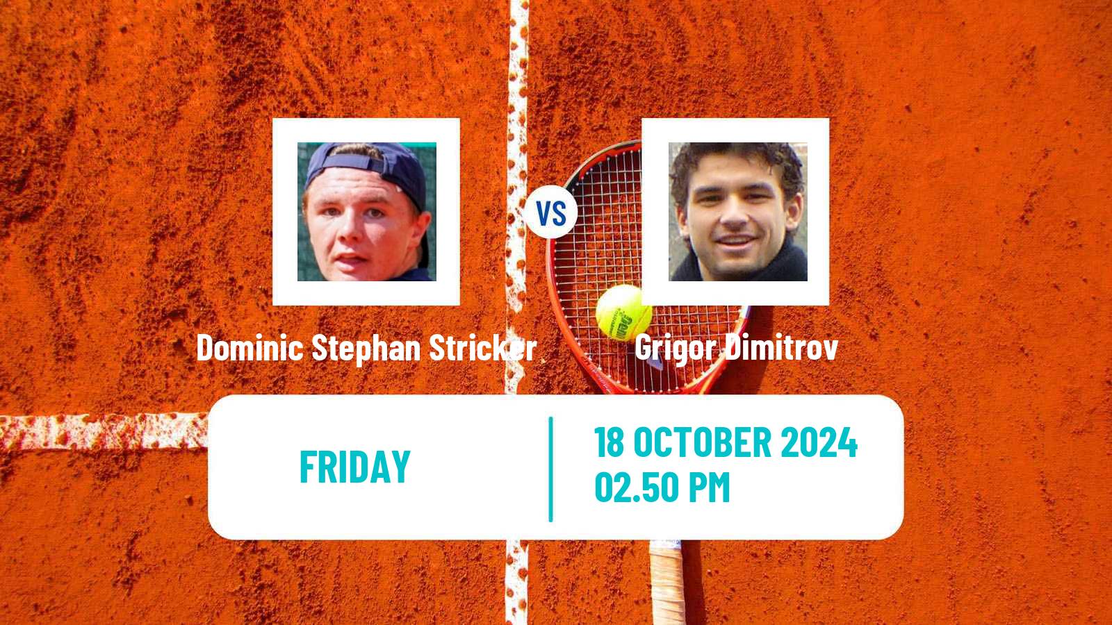 Tennis ATP Stockholm Dominic Stephan Stricker - Grigor Dimitrov