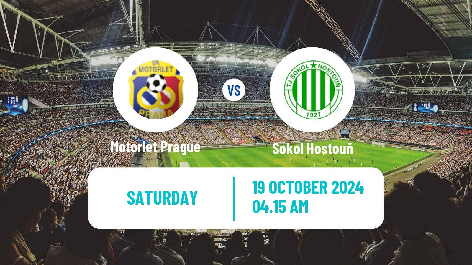 Soccer Czech CFL Group A Motorlet Prague - Sokol Hostouň