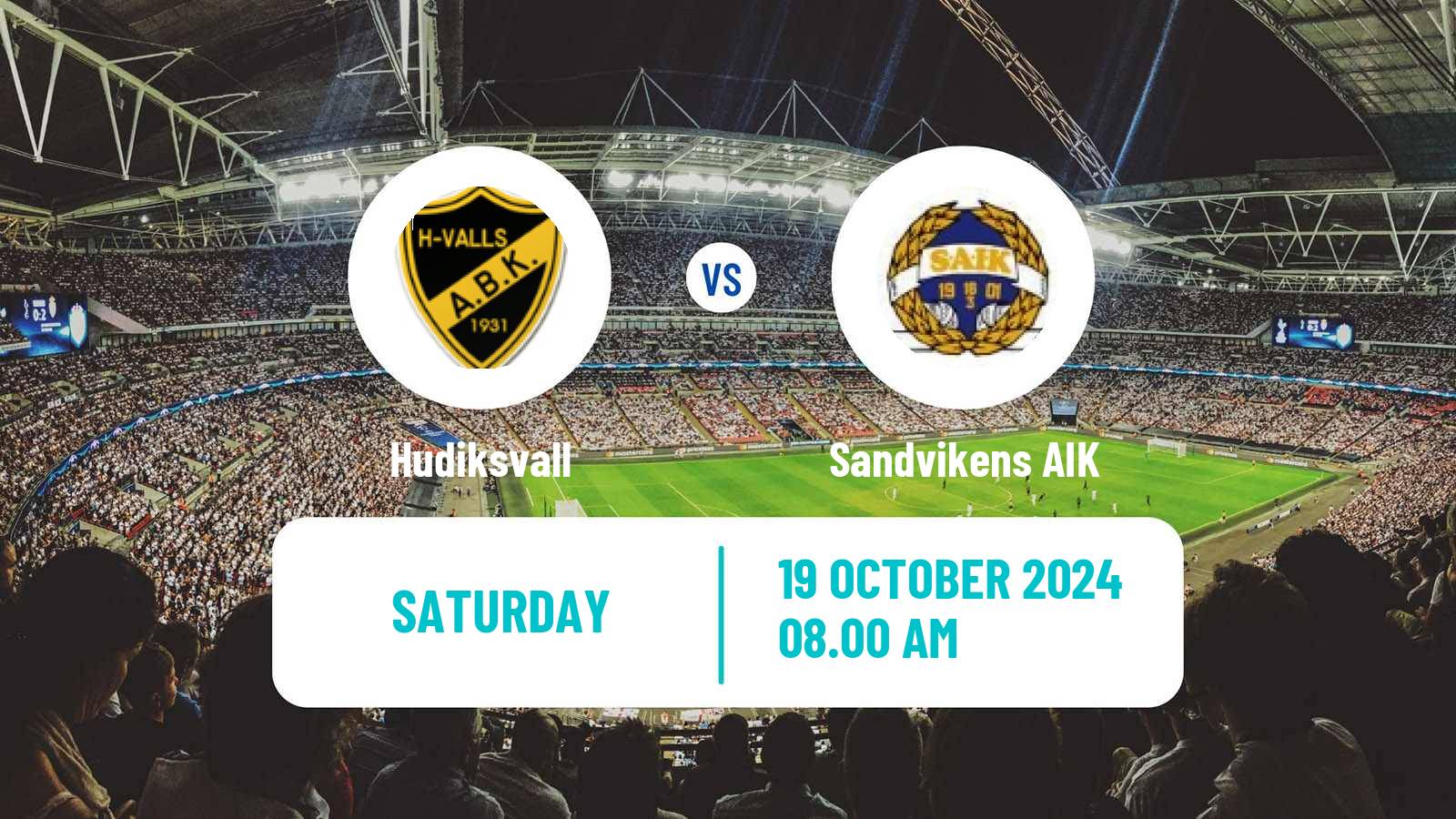 Soccer Swedish Division 2 - Norra Svealand Hudiksvall - Sandvikens AIK