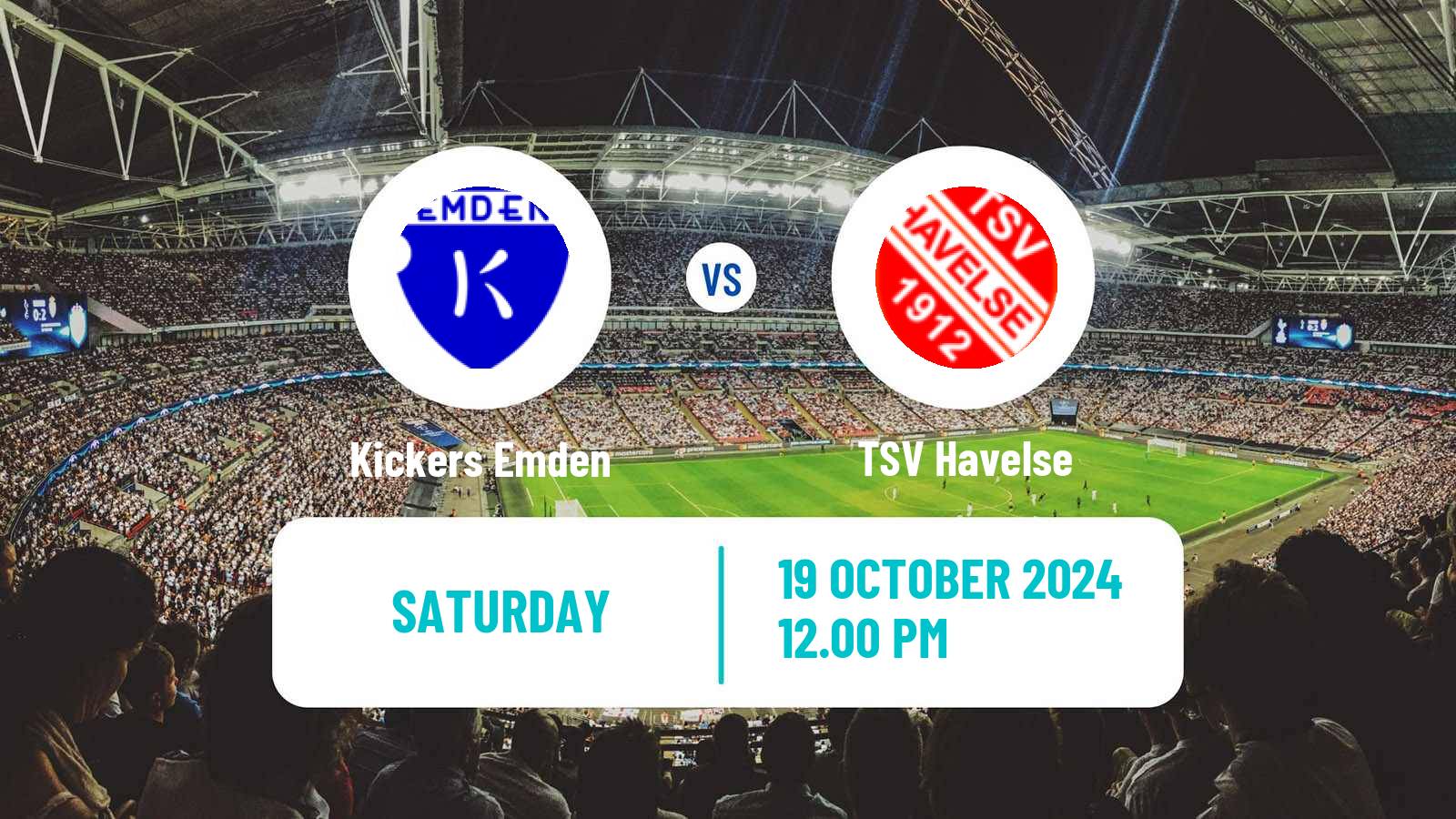 Soccer German Regionalliga North Kickers Emden - TSV Havelse