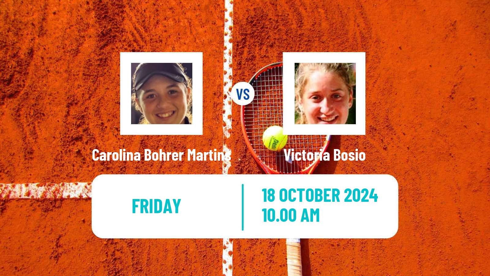 Tennis ITF W15 Trelew Women Carolina Bohrer Martins - Victoria Bosio