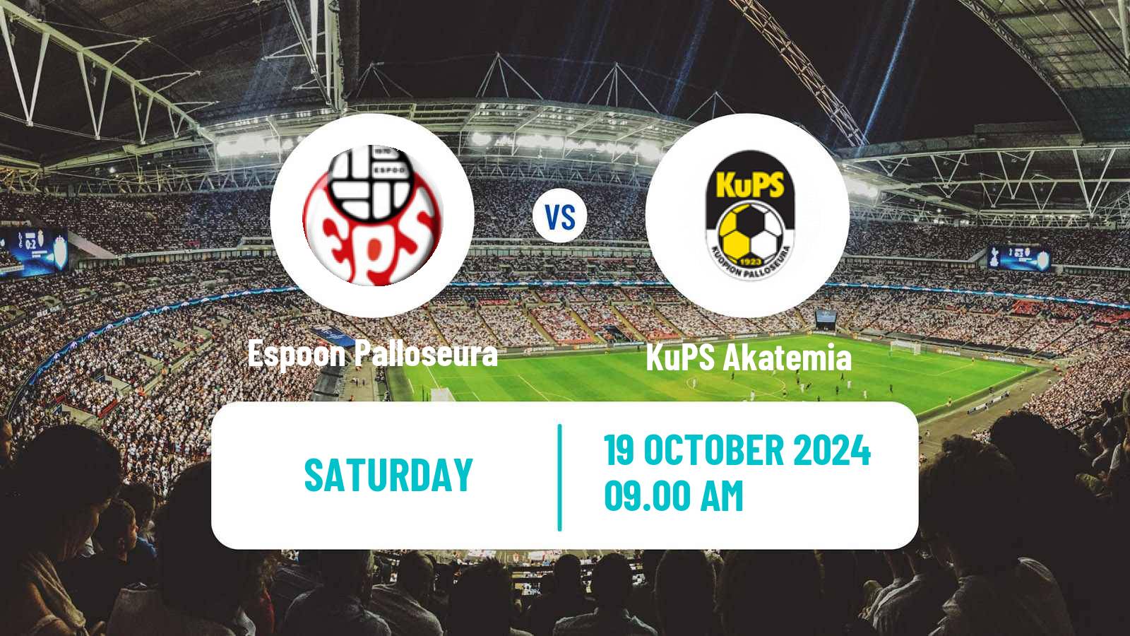 Soccer Finnish Ykkonen Espoon Palloseura - KuPS Akatemia