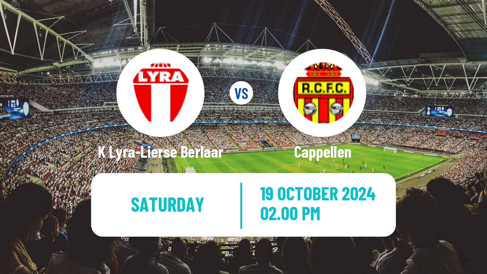 Soccer Belgian National Division 1 VV K Lyra-Lierse Berlaar - Cappellen