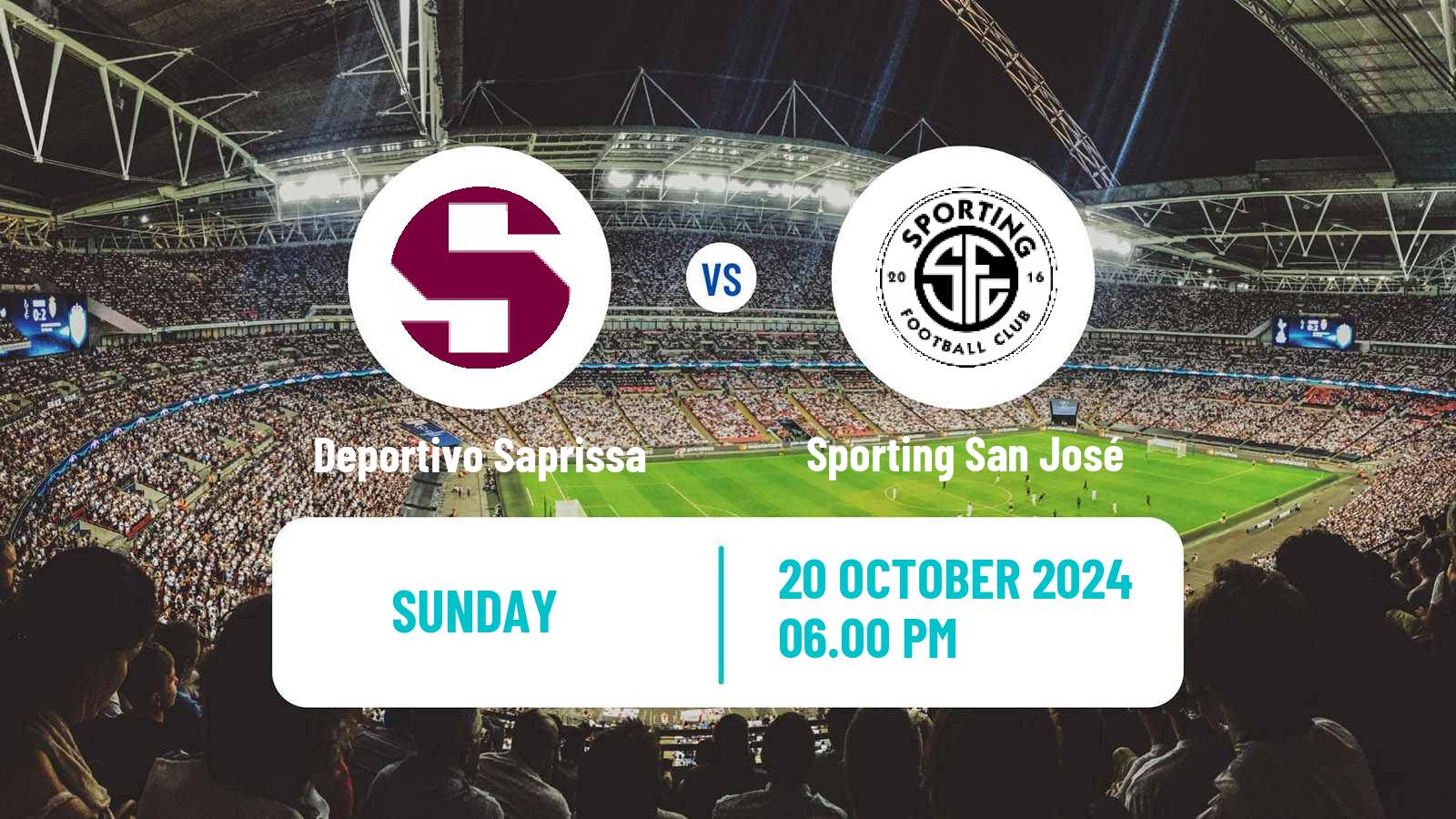 Soccer Costa Rican Primera Division Deportivo Saprissa - Sporting San José