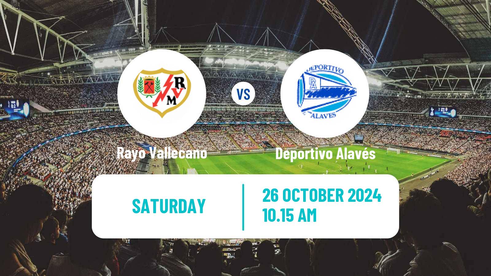 Soccer Spanish LaLiga Rayo Vallecano - Deportivo Alavés