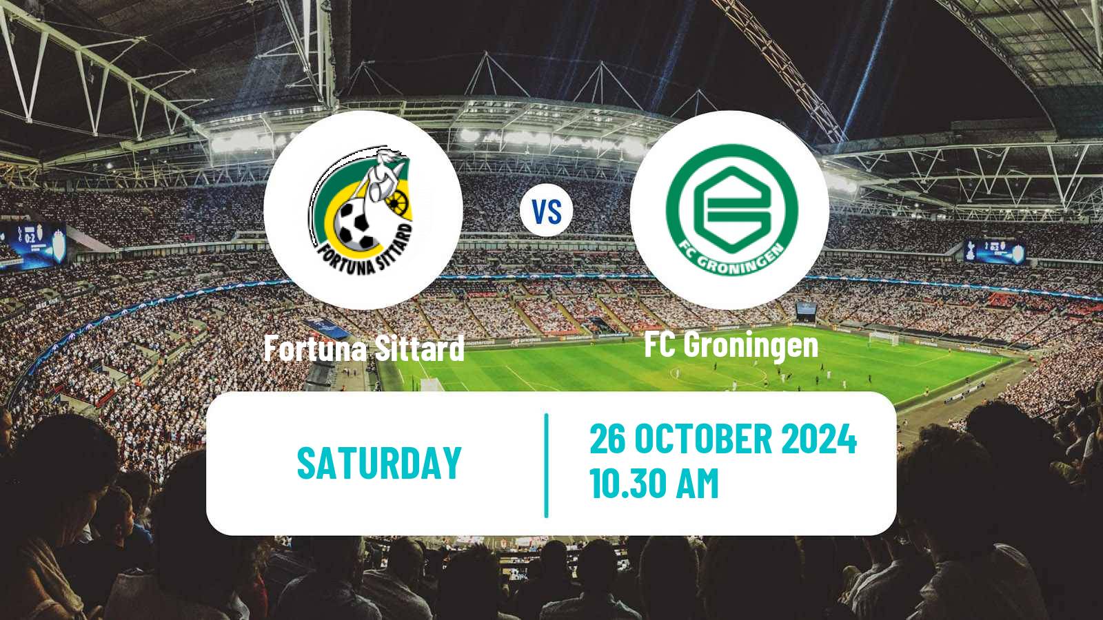 Soccer Dutch Eredivisie Fortuna Sittard - Groningen