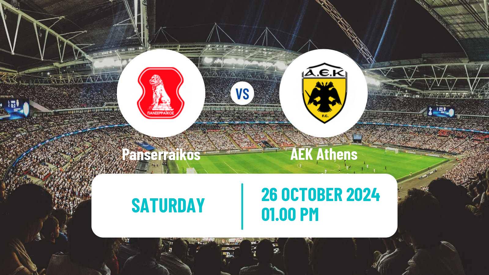 Soccer Greek Super League Panserraikos - AEK Athens