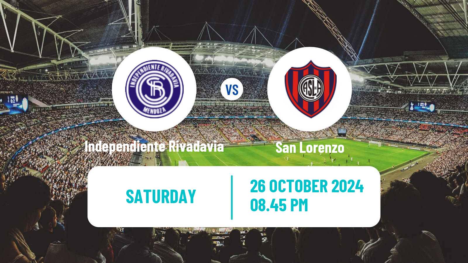 Soccer Argentinian Liga Profesional Independiente Rivadavia - San Lorenzo