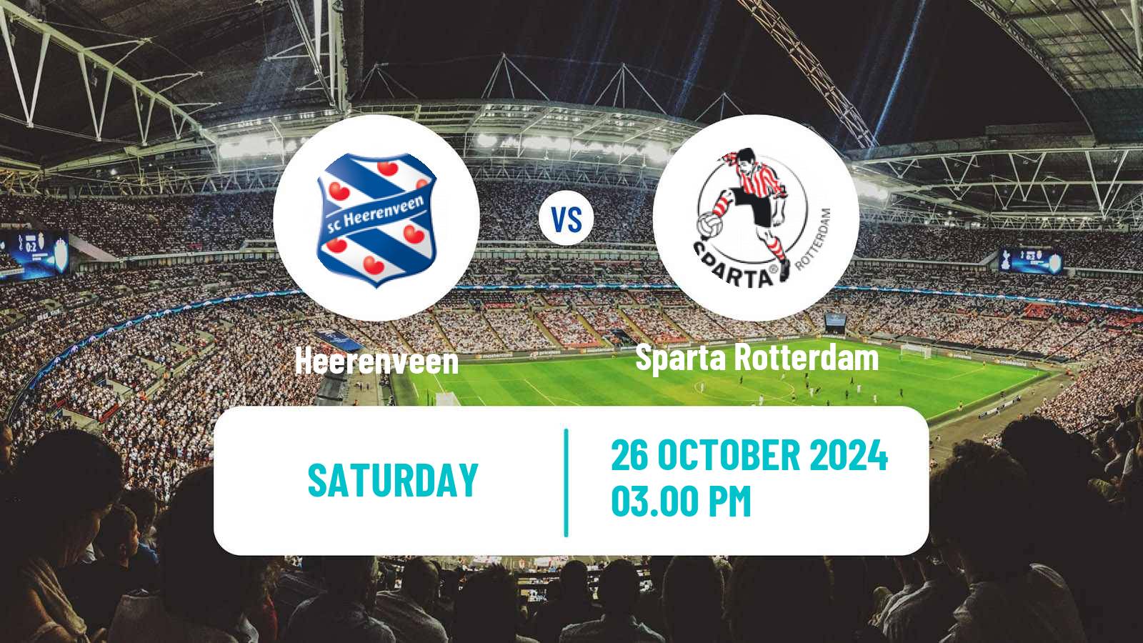 Soccer Dutch Eredivisie Heerenveen - Sparta Rotterdam