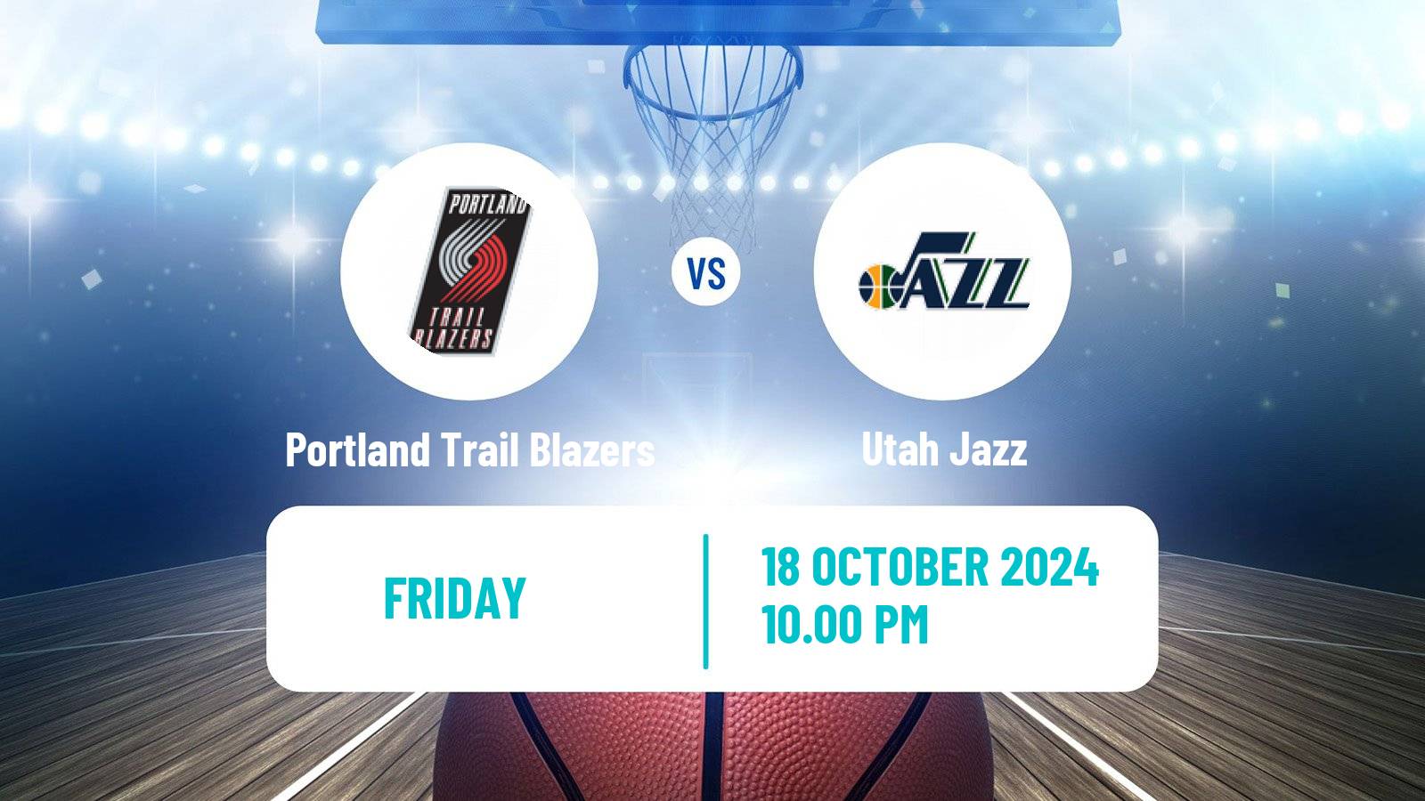 Basketball NBA Portland Trail Blazers - Utah Jazz