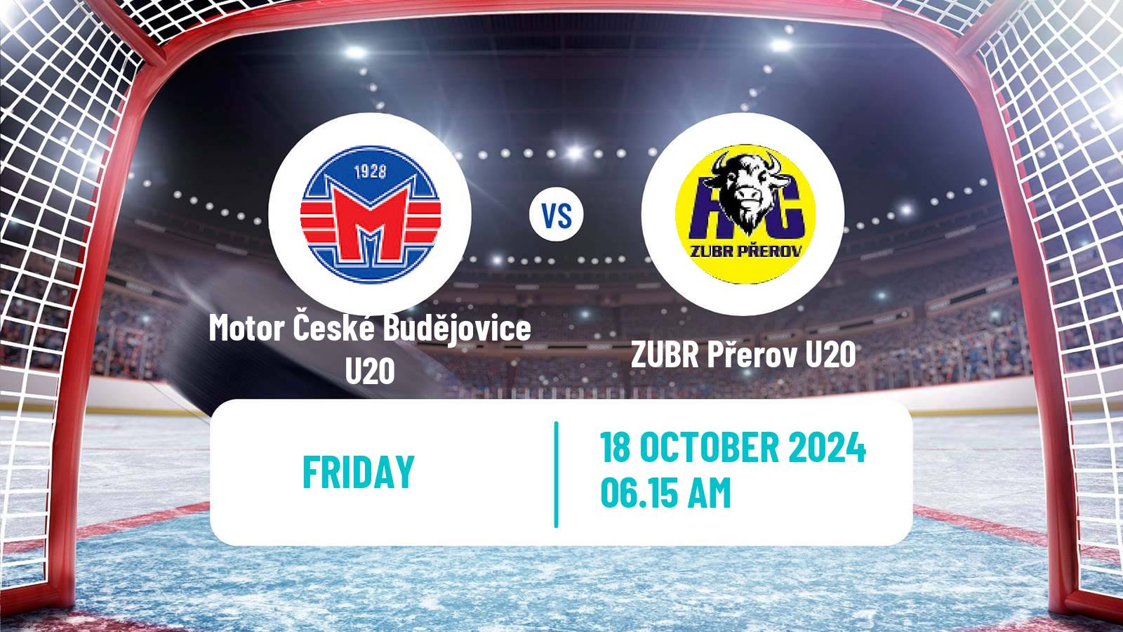 Hockey Czech ELJ Motor České Budějovice U20 - ZUBR Přerov U20