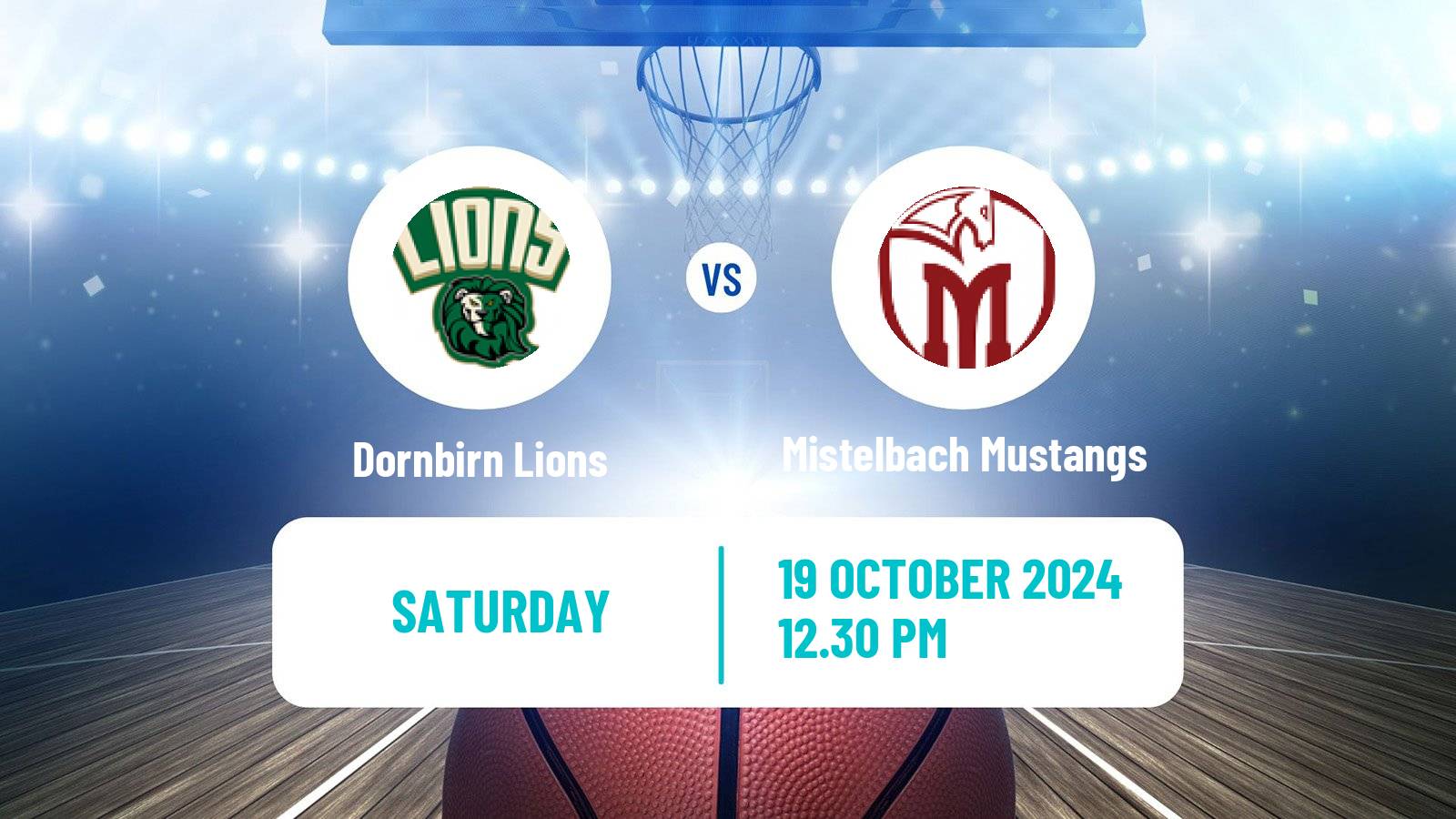 Basketball Austrian Zweite Liga Basketball Dornbirn Lions - Mistelbach Mustangs