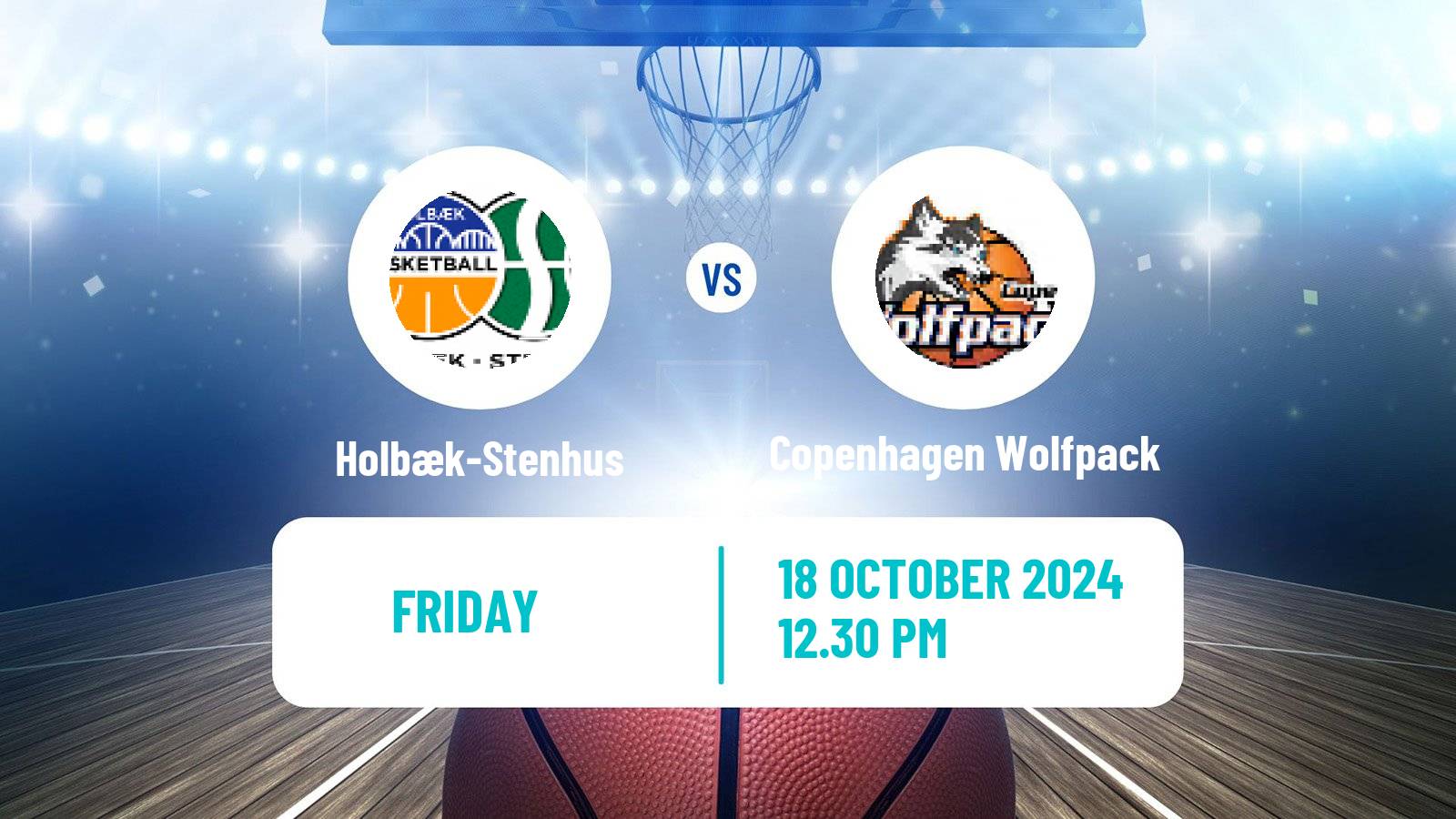 Basketball Danish Basketligaen Holbæk-Stenhus - Copenhagen Wolfpack