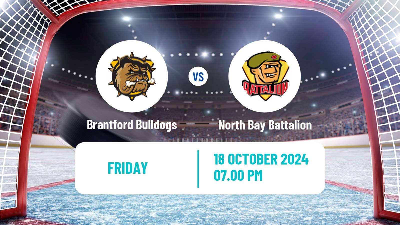 Hockey OHL Brantford Bulldogs - North Bay Battalion