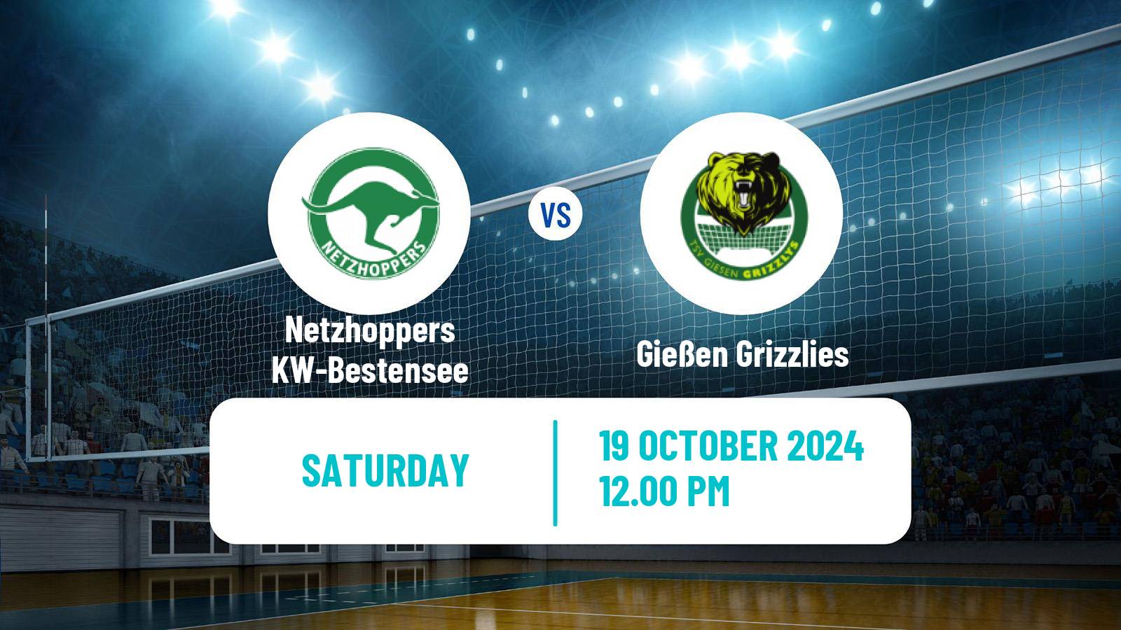 Volleyball German Bundesliga Volleyball Netzhoppers KW-Bestensee - Gießen Grizzlies