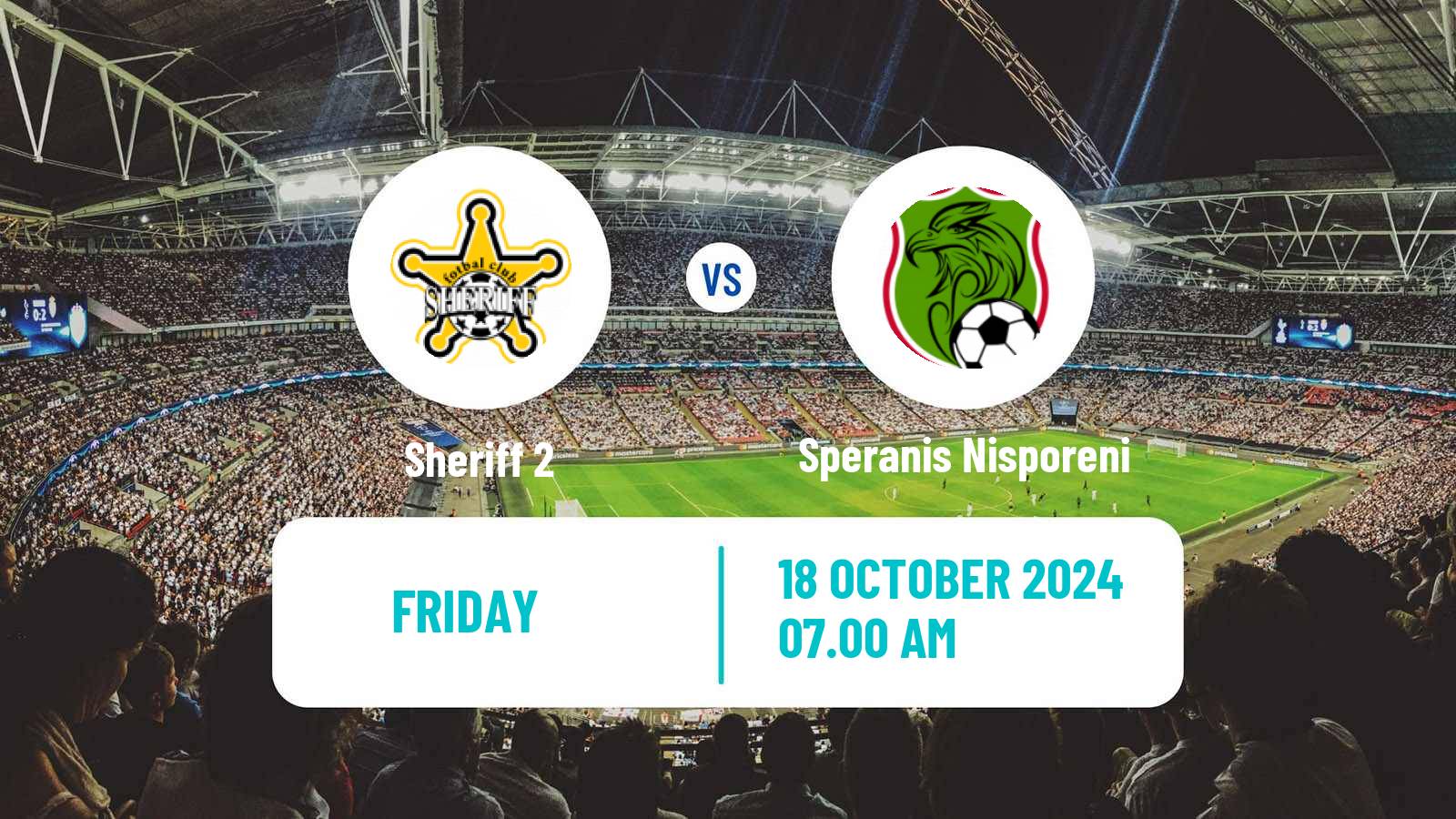 Soccer Moldovan Liga 1 Sheriff 2 - Speranis Nisporeni