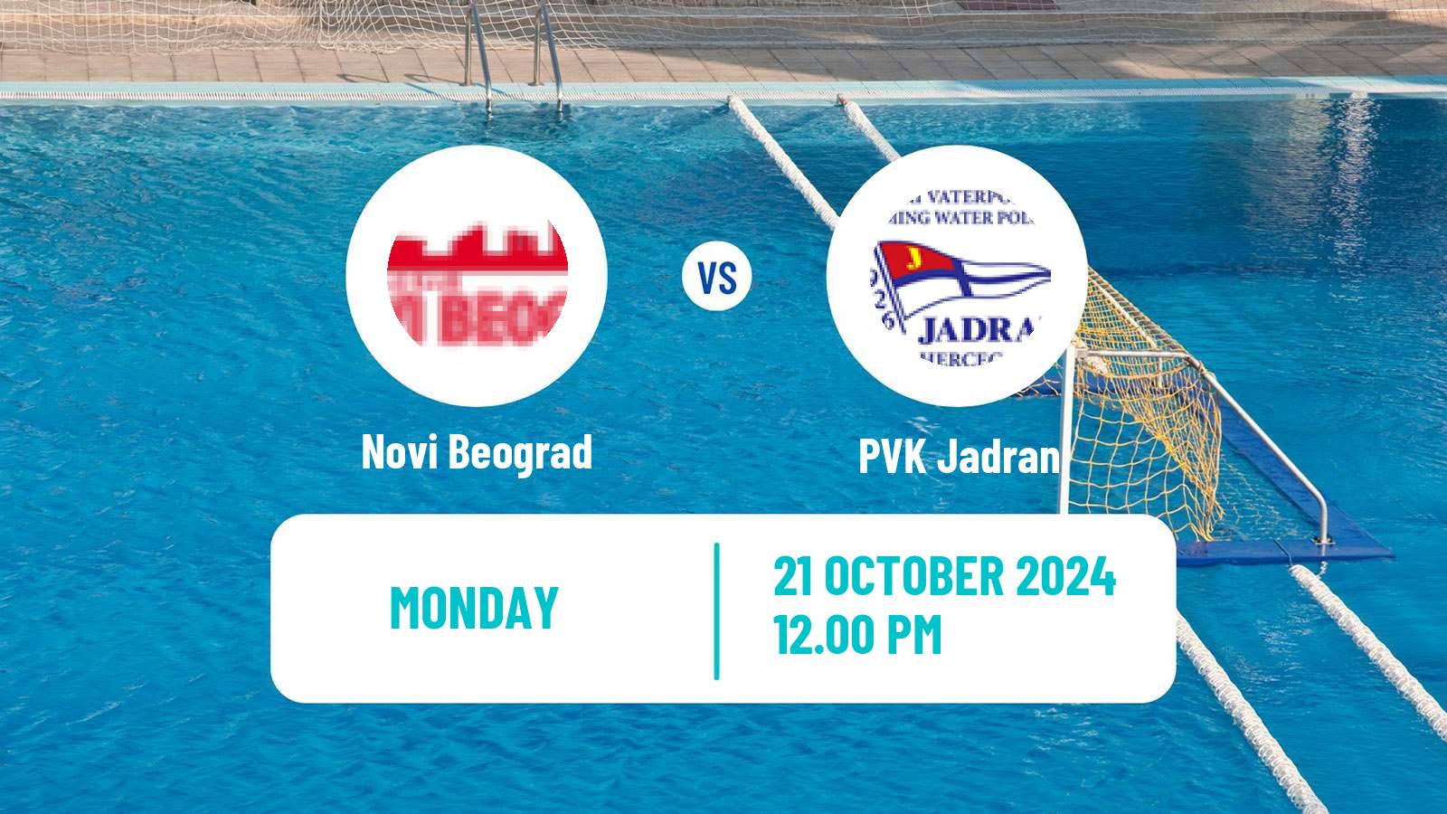 Water polo Regional League Water Polo Novi Beograd - PVK Jadran