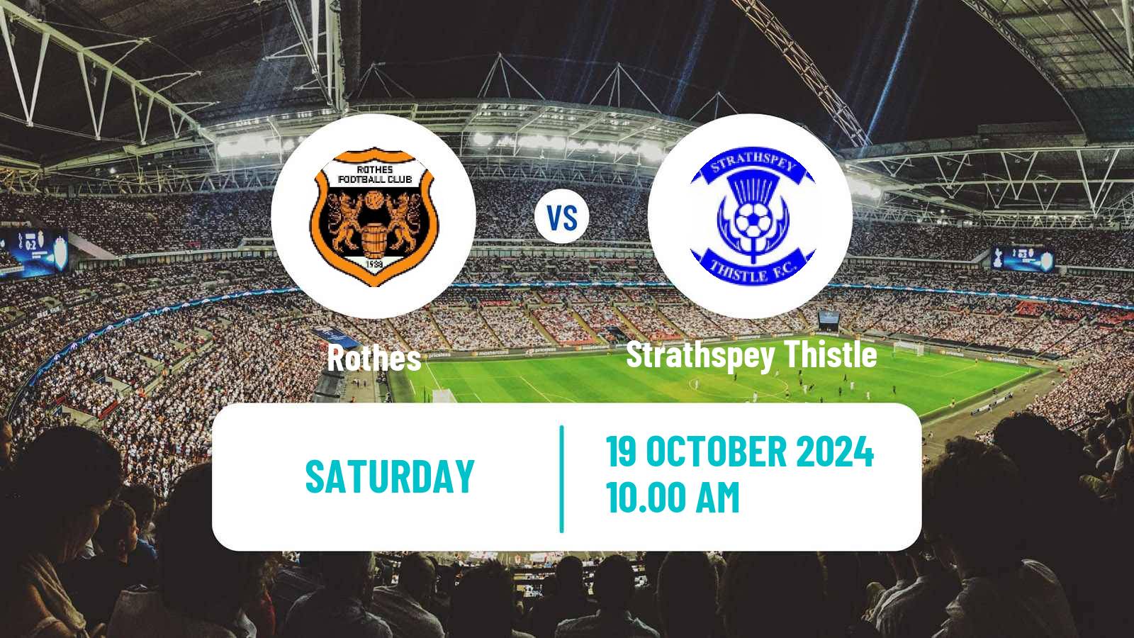 Soccer Scottish Highland League Rothes - Strathspey Thistle