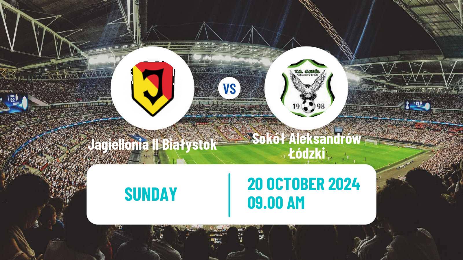 Soccer Polish Division 3 - Group I Jagiellonia II Białystok - Sokół Aleksandrów Łódzki