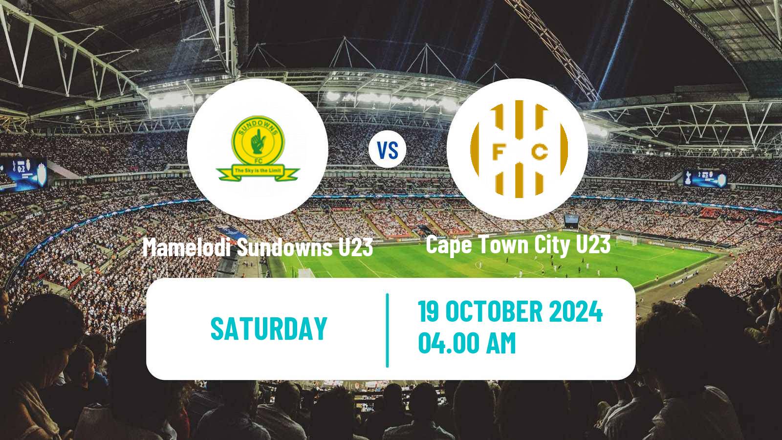 Soccer South African Diski Challenge Mamelodi Sundowns U23 - Cape Town City U23