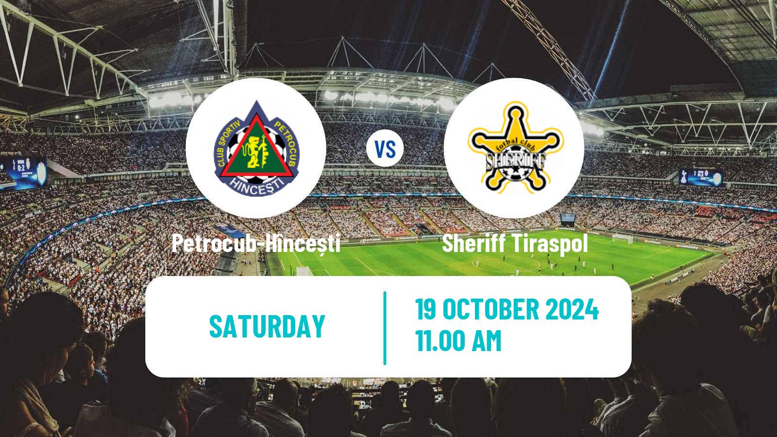 Soccer Moldovan Super Liga Petrocub-Hîncești - Sheriff Tiraspol