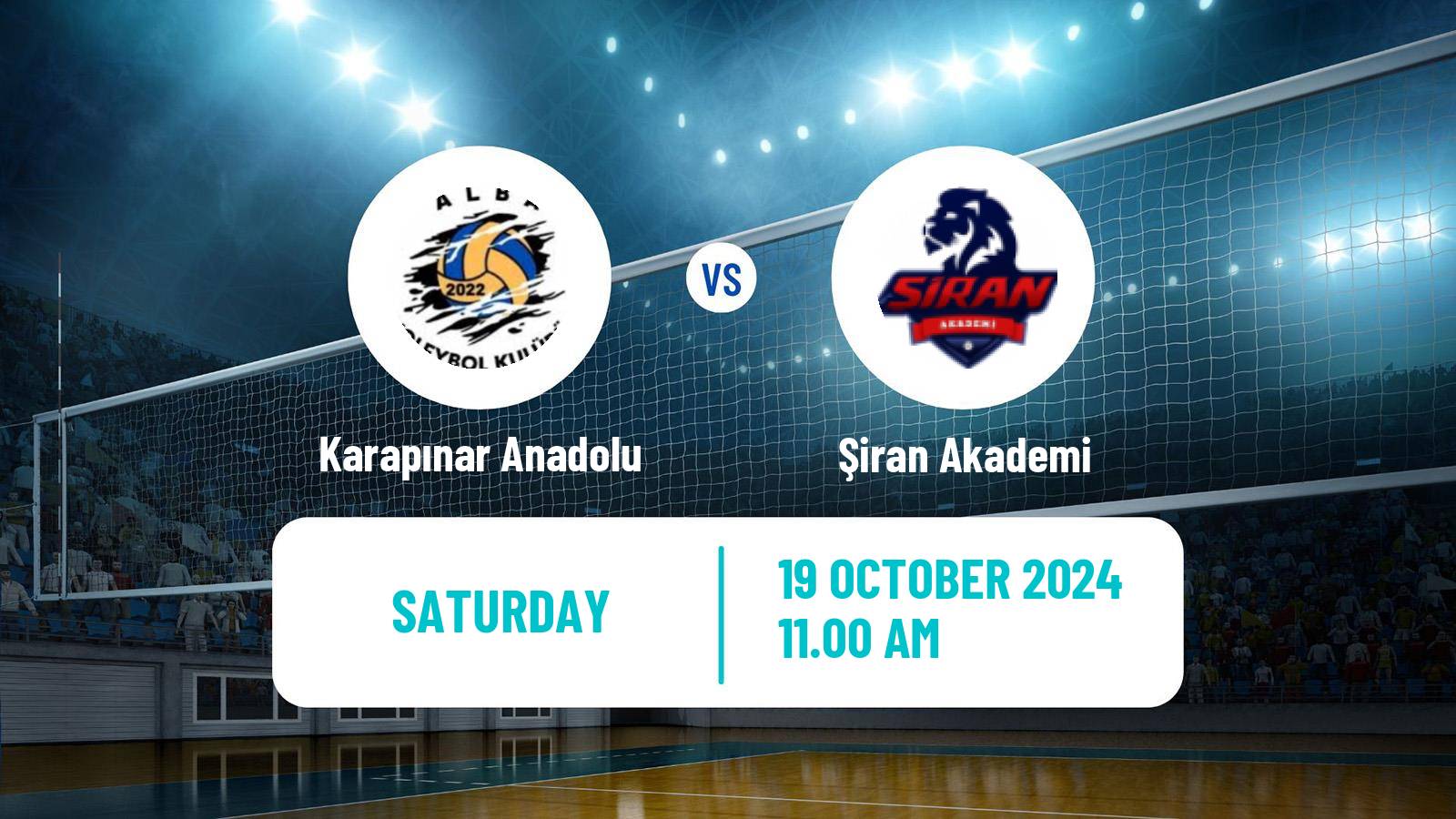 Volleyball Turkish 1 Ligi Volleyball Karapınar Anadolu - Şiran Akademi