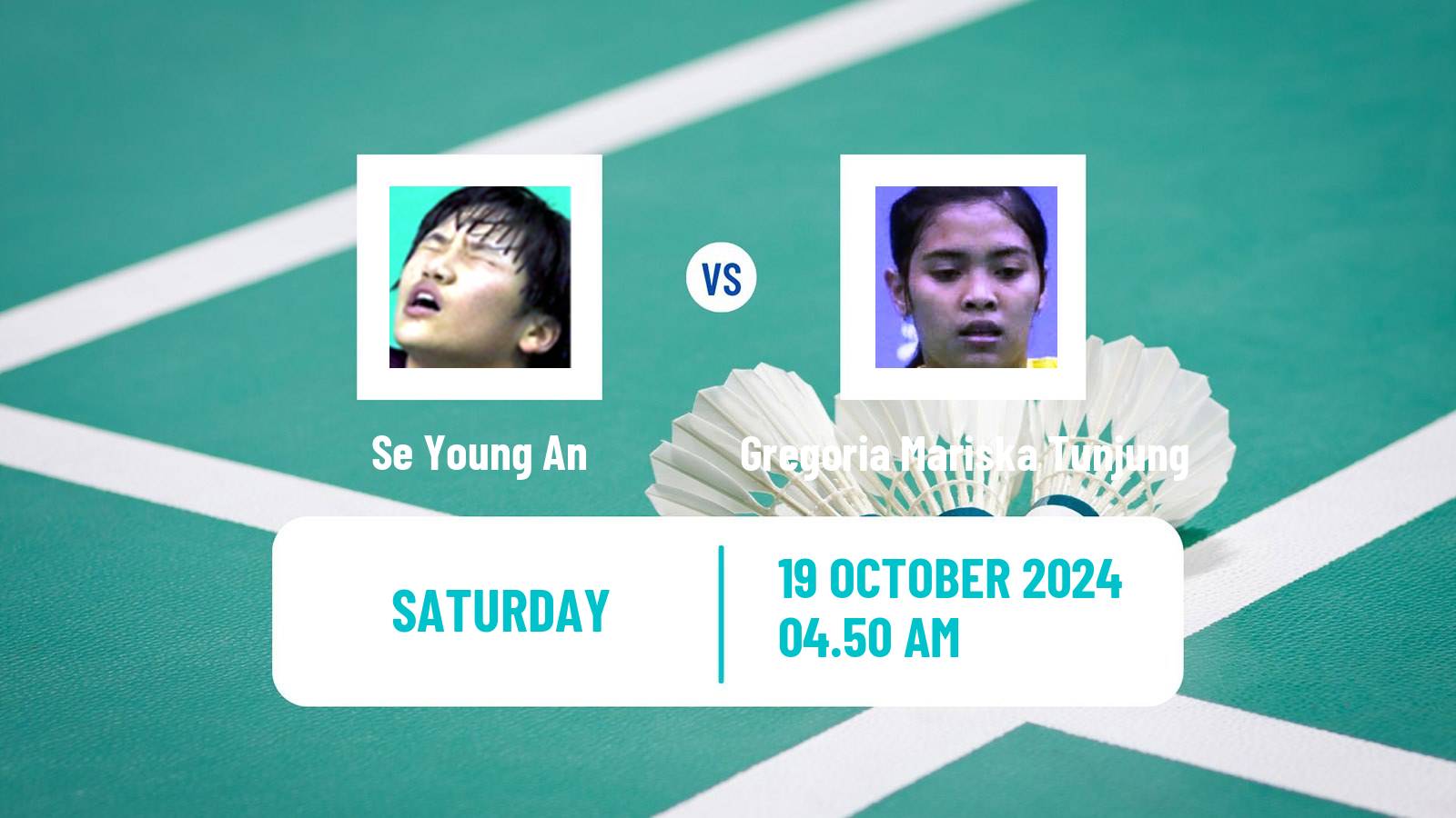 Badminton BWF World Tour Denmark Open Women Se Young An - Gregoria Mariska Tunjung