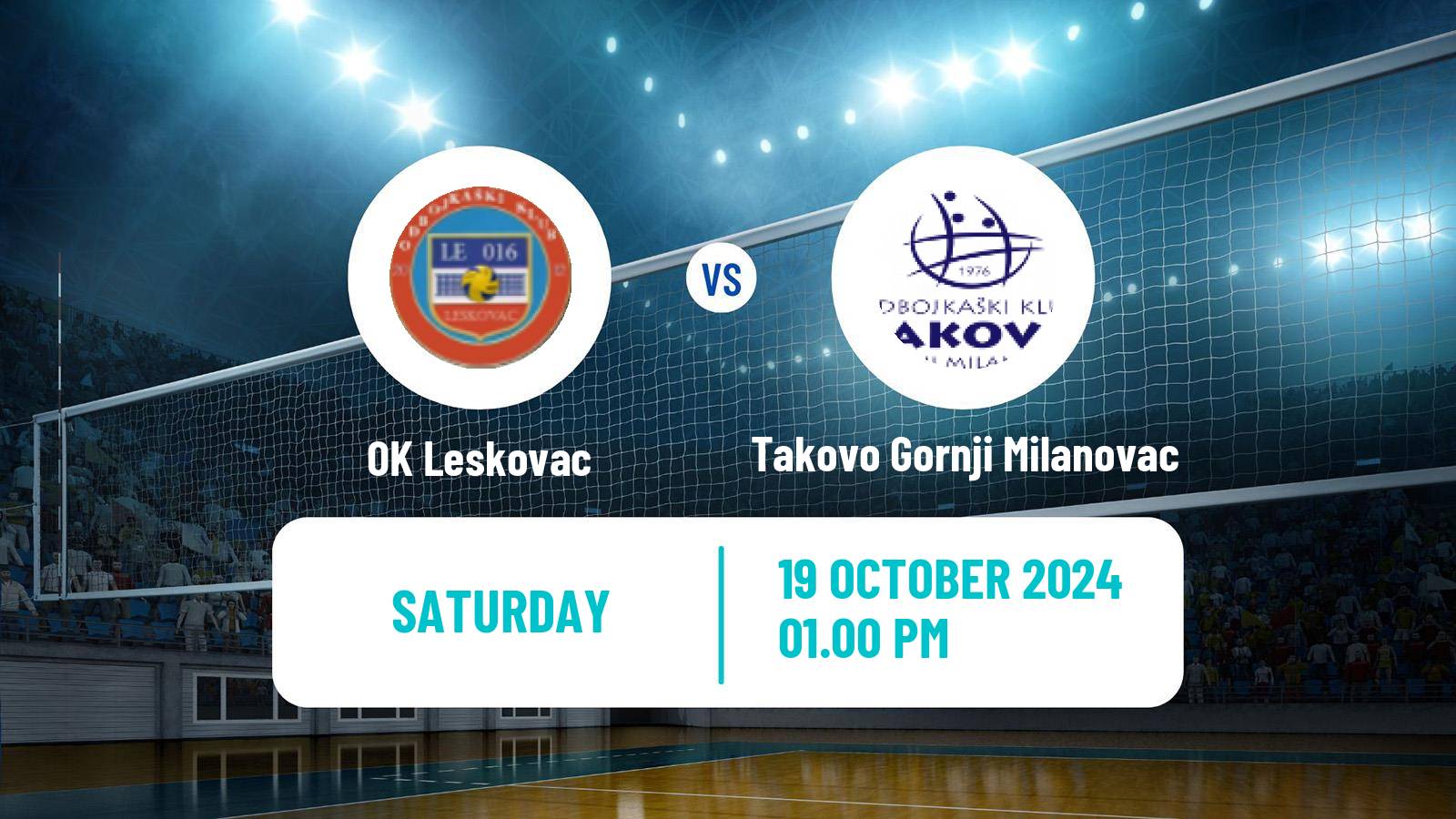 Volleyball Serbian Liga Volleyball Leskovac - Takovo Gornji Milanovac