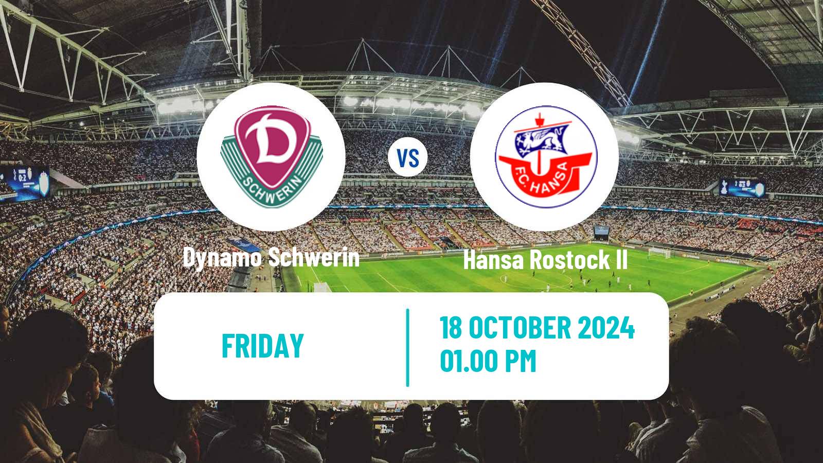 Soccer German Oberliga NOFV-Nord Dynamo Schwerin - Hansa Rostock II