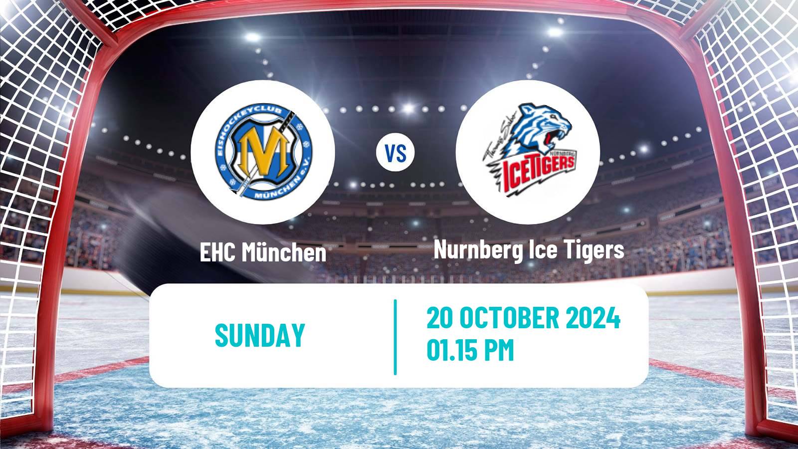 Hockey German Ice Hockey League EHC München - Nurnberg Ice Tigers