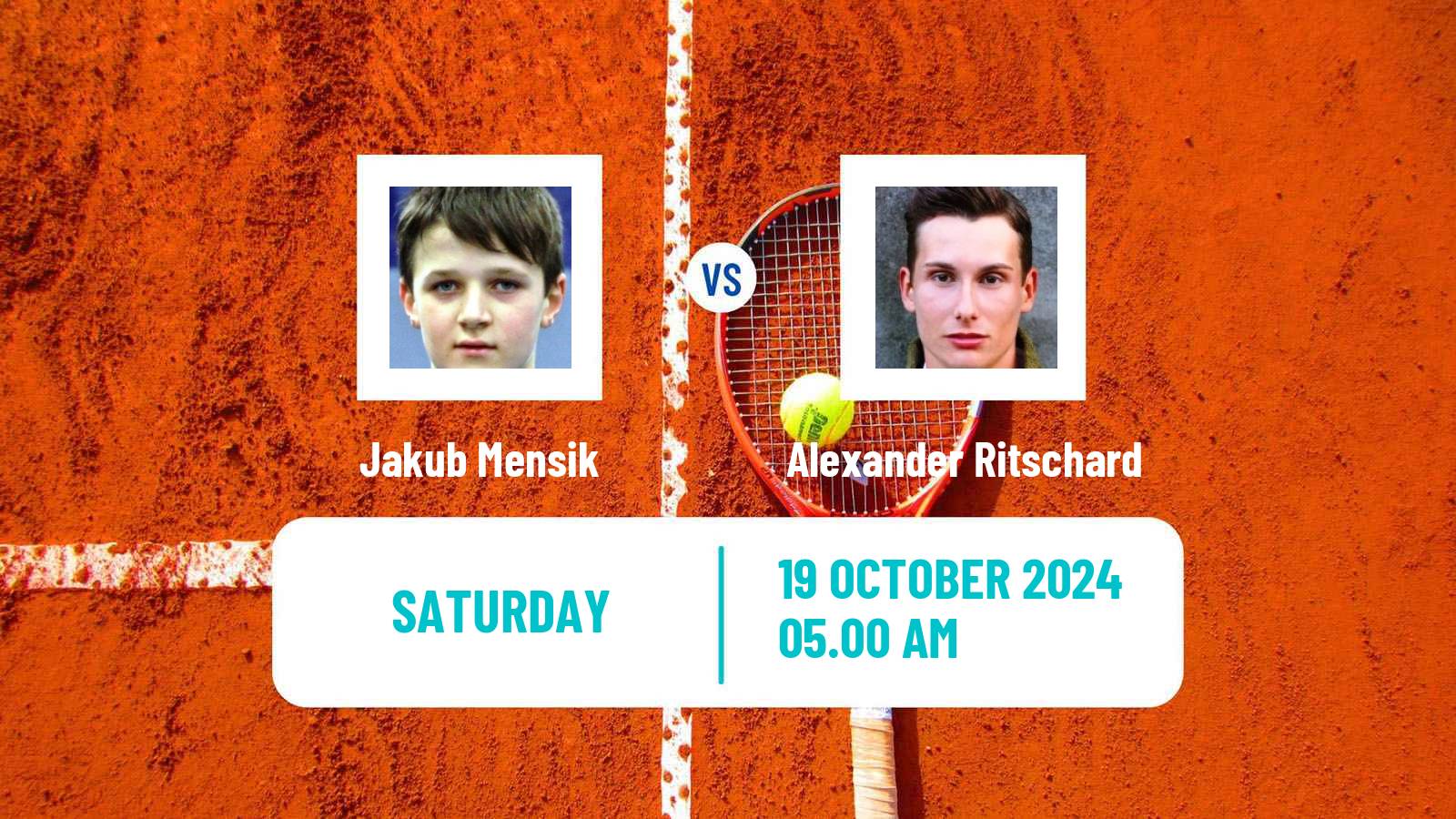 Tennis ATP Vienna Jakub Mensik - Alexander Ritschard