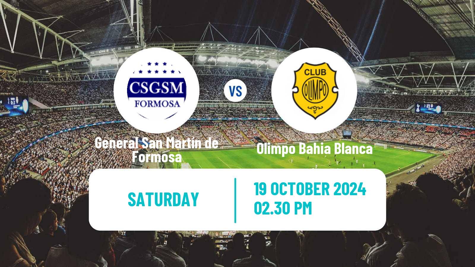 Soccer Argentinian Torneo Federal General San Martín de Formosa - Olimpo Bahia Blanca