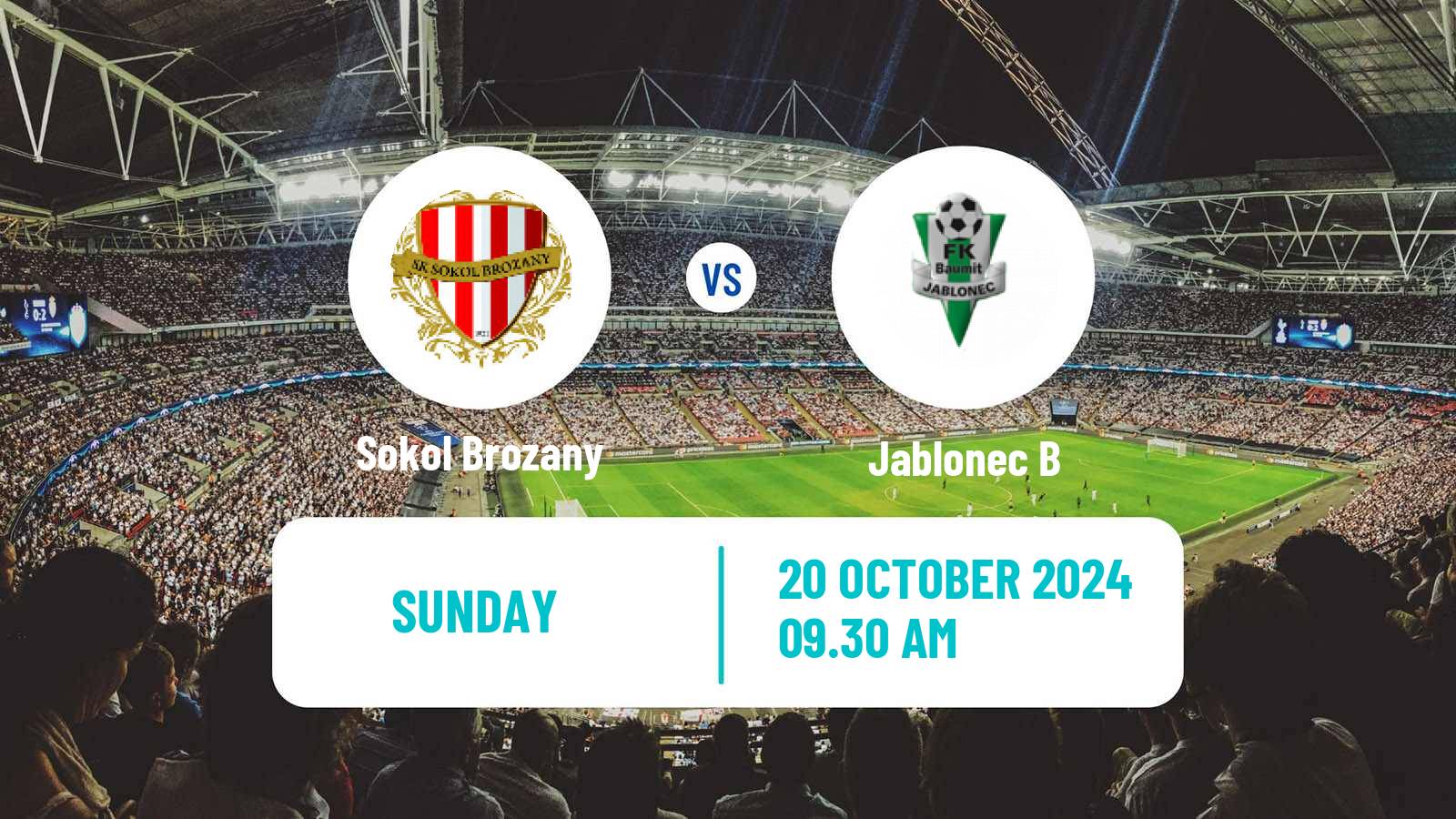 Soccer Czech CFL Group B Sokol Brozany - Jablonec B