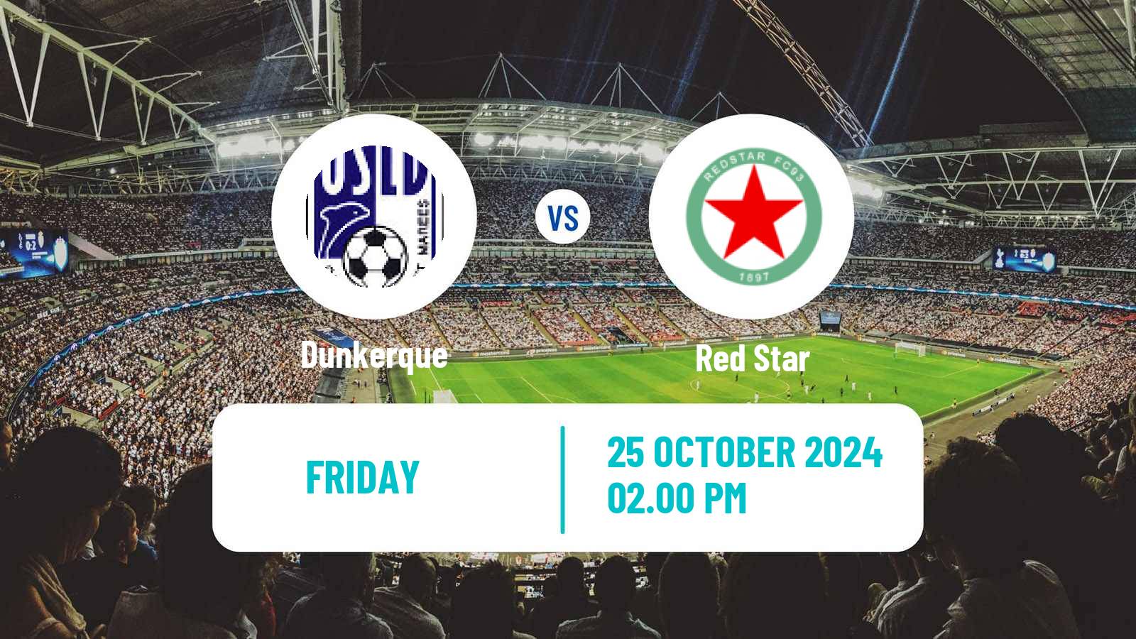 Soccer French Ligue 2 Dunkerque - Red Star