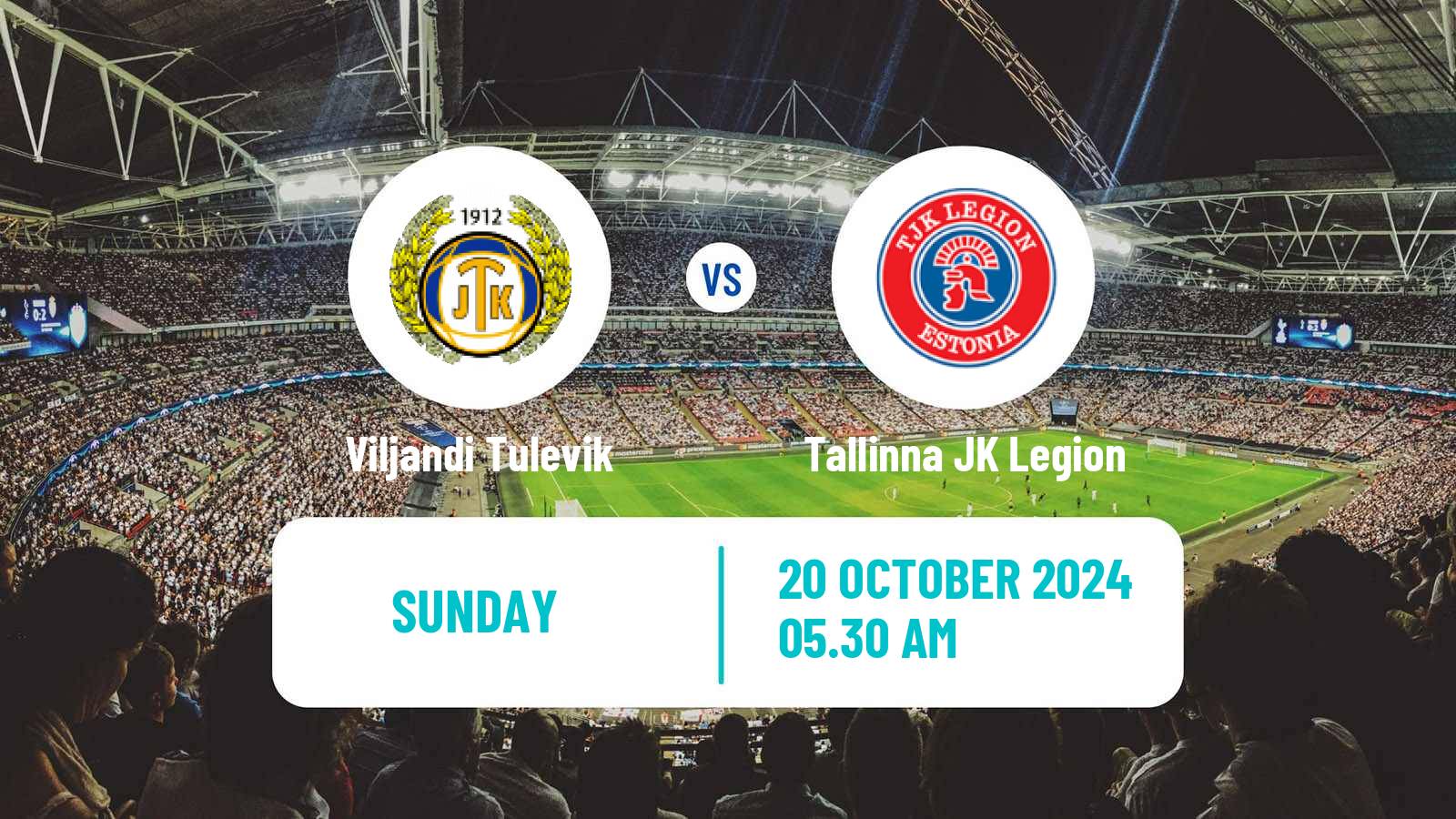 Soccer Estonian Esiliiga B Viljandi Tulevik - Tallinna JK Legion