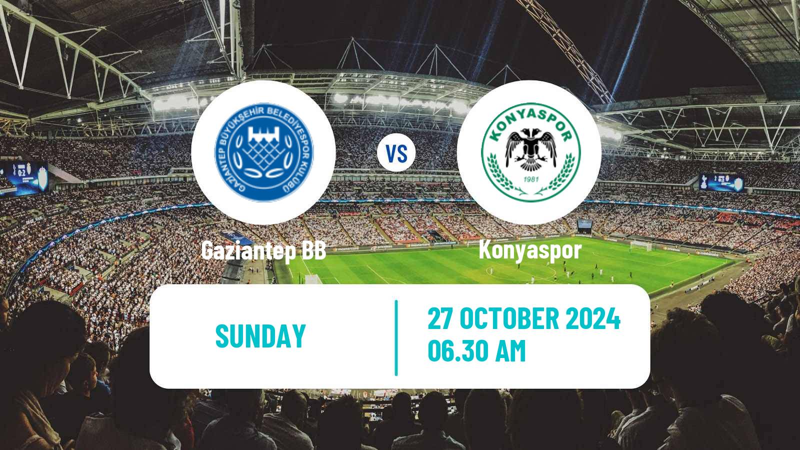 Soccer Turkish Super League Gaziantep BB - Konyaspor