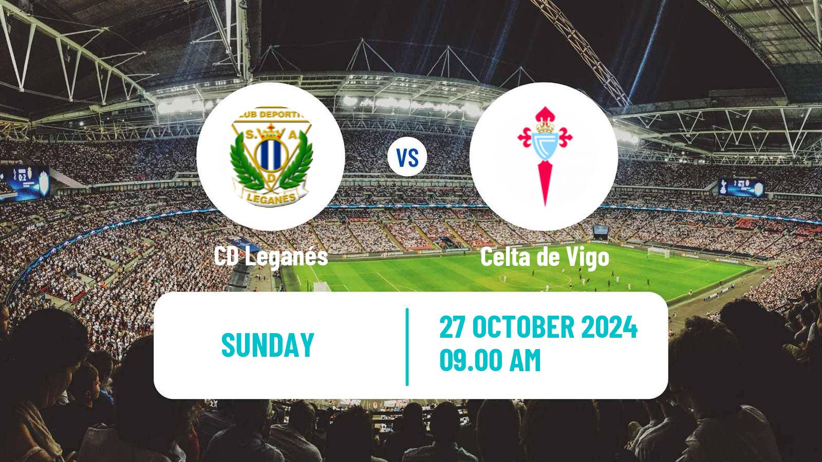 Soccer Spanish LaLiga Leganés - Celta de Vigo