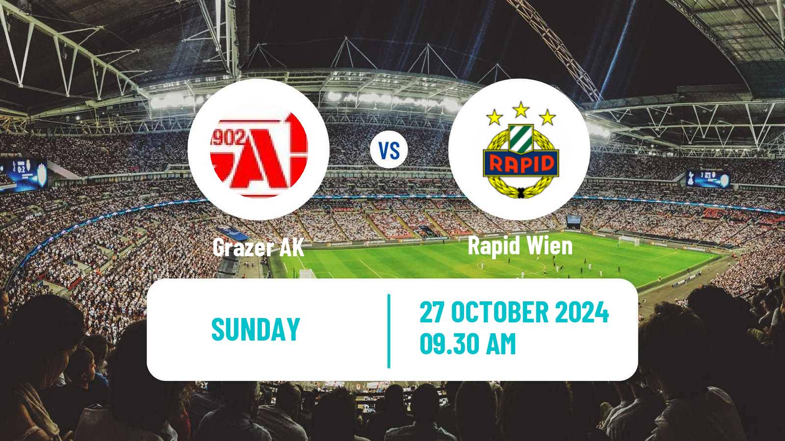 Soccer Austrian Bundesliga Grazer AK - Rapid Wien