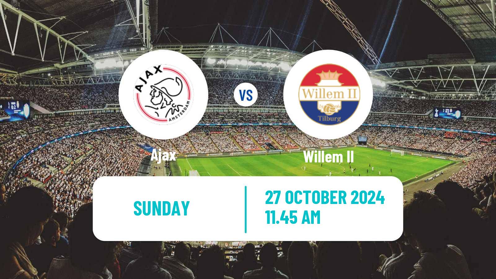 Soccer Dutch Eredivisie Ajax - Willem II