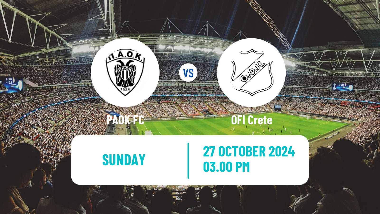 Soccer Greek Super League PAOK - OFI