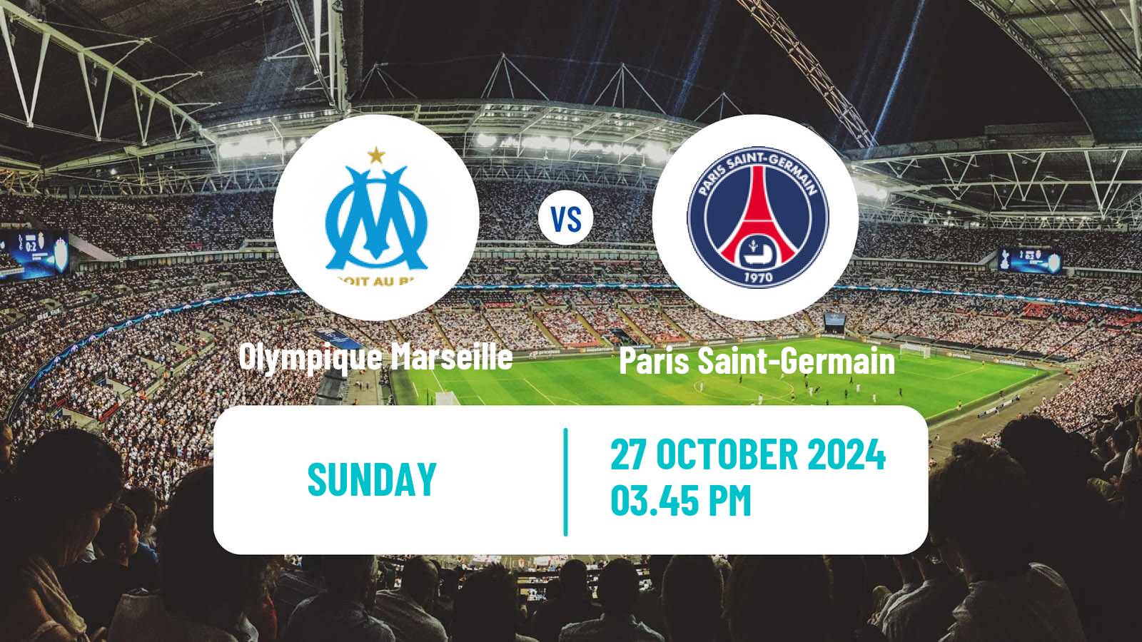 Soccer French Ligue 1 Olympique Marseille - Paris Saint-Germain