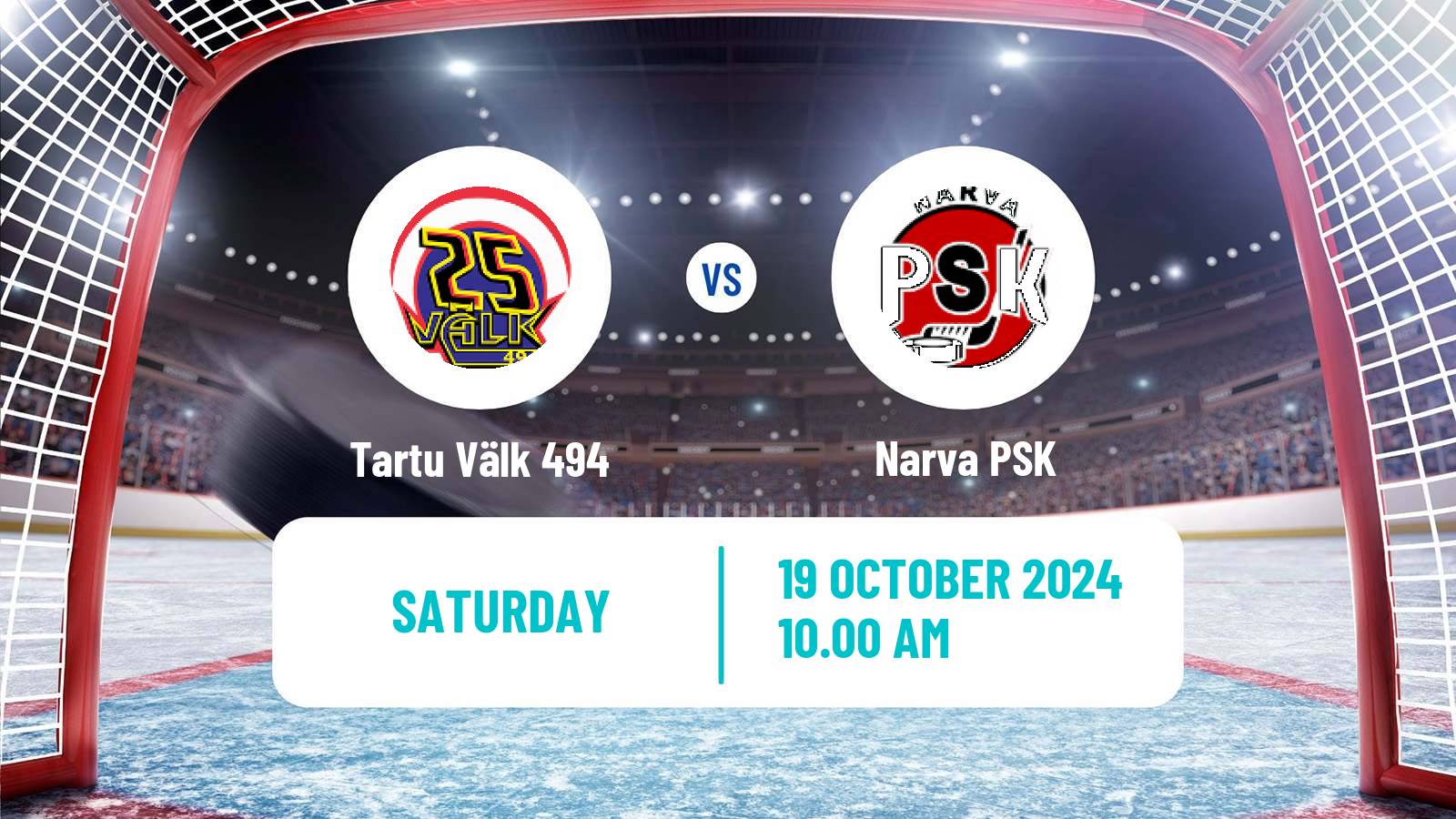 Hockey Estonian Hokiliiga Tartu Välk 494 - Narva PSK