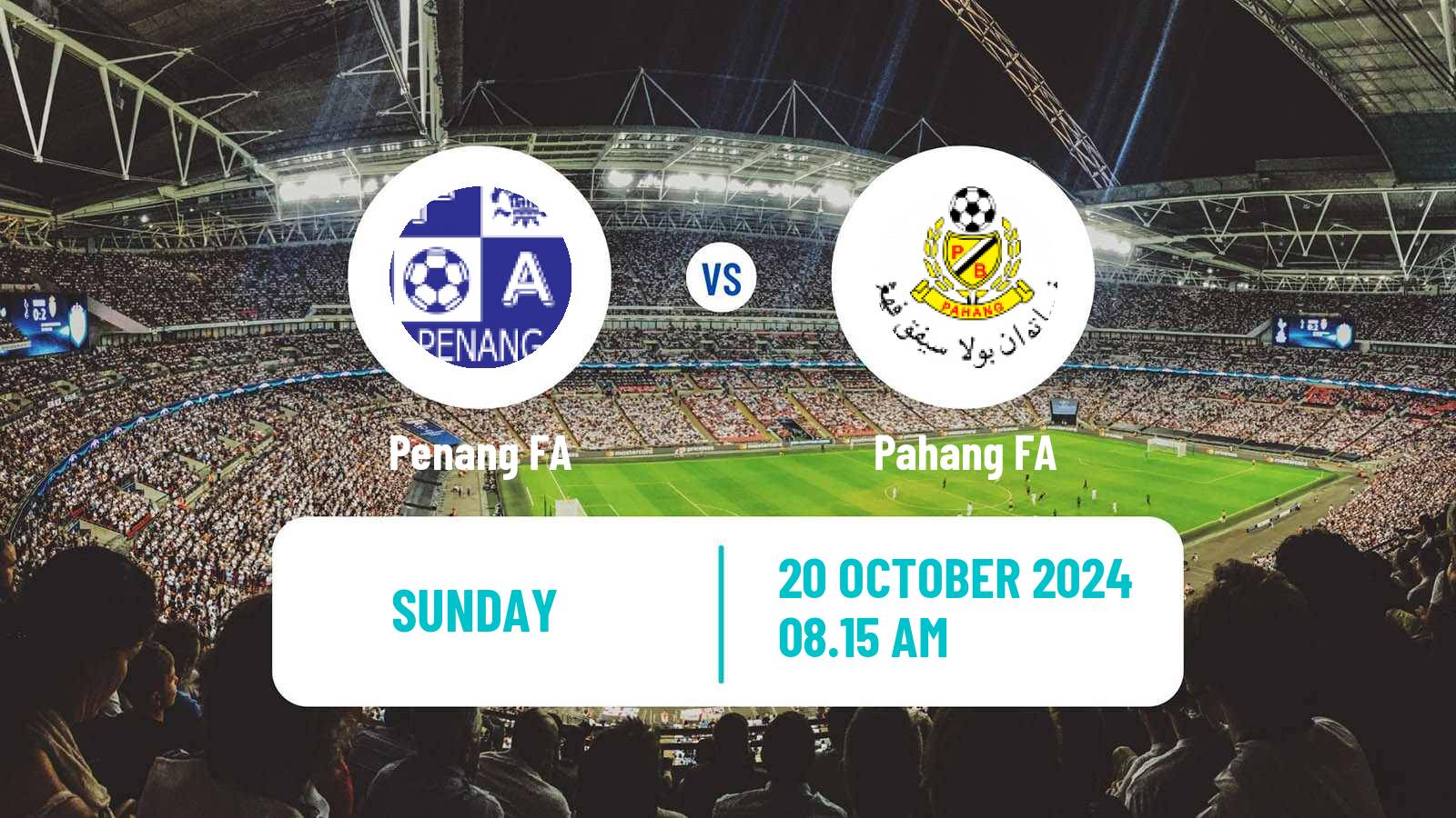 Soccer Malaysian Super League Penang - Pahang