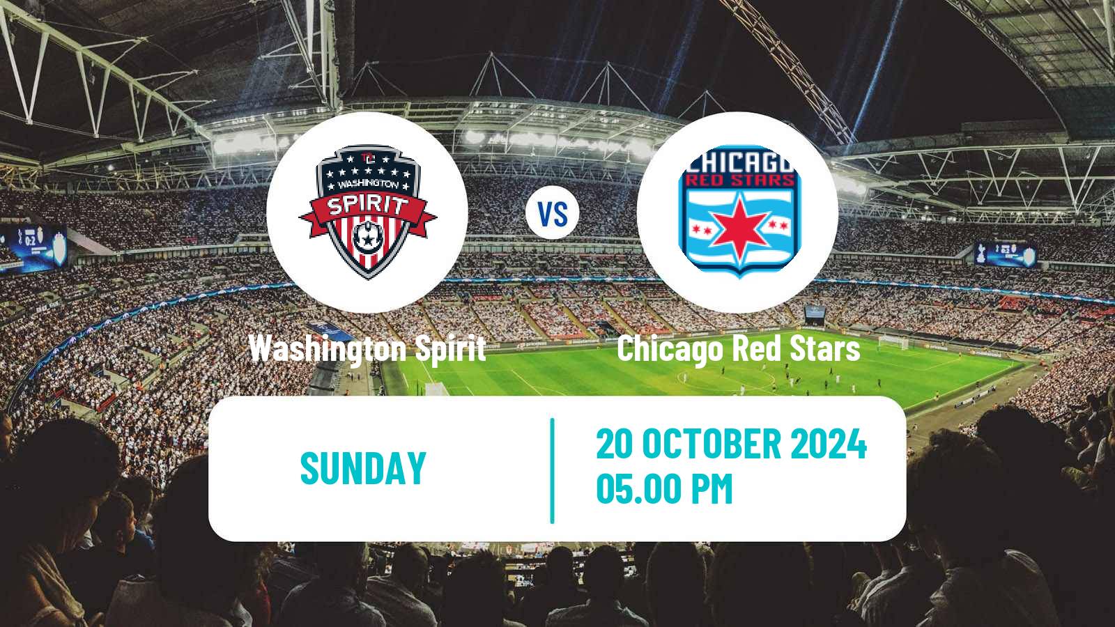 Soccer NWSL Washington Spirit - Chicago Red Stars